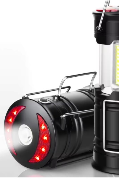 Lampka turystyczna biwakowa LED latarka 3w1