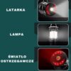 Lampka turystyczna biwakowa LED latarka 3w1