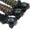 Bransoletka survival opaska 5w1 kompas krzesiwo linka ostrze