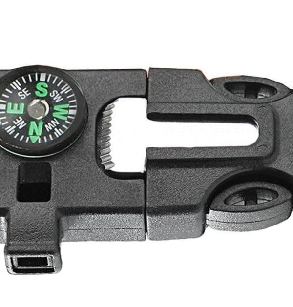 Bransoletka survival opaska 5w1 kompas krzesiwo linka ostrze
