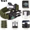 Bransoletka survival opaska 5w1 kompas krzesiwo linka ostrze
