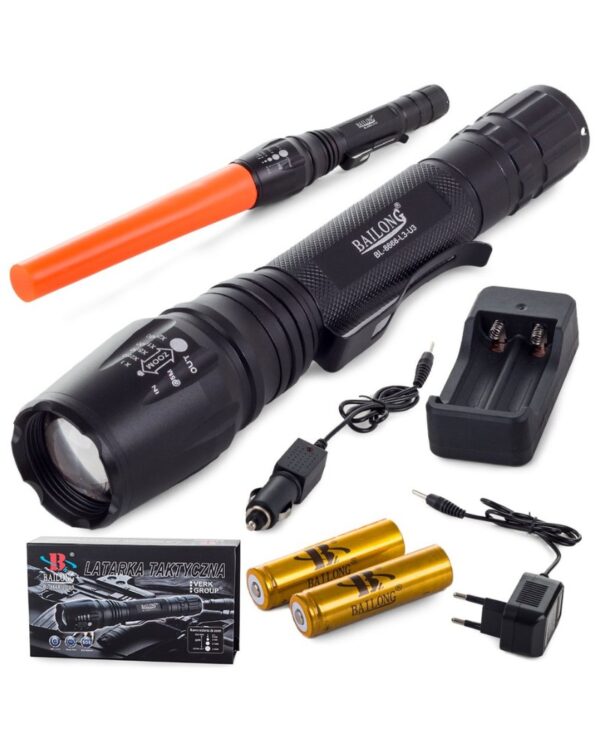 Latarka taktyczna Bailong Zoom Led Cree xm-l3-u3