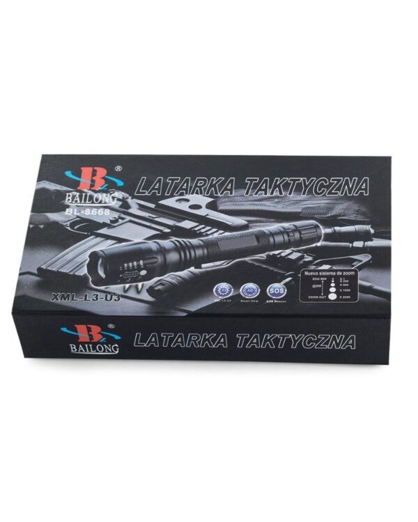 Latarka taktyczna Bailong Zoom Led Cree xm-l3-u3