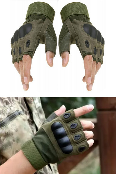 Rękawice taktyczne bez palców wojskowe survival