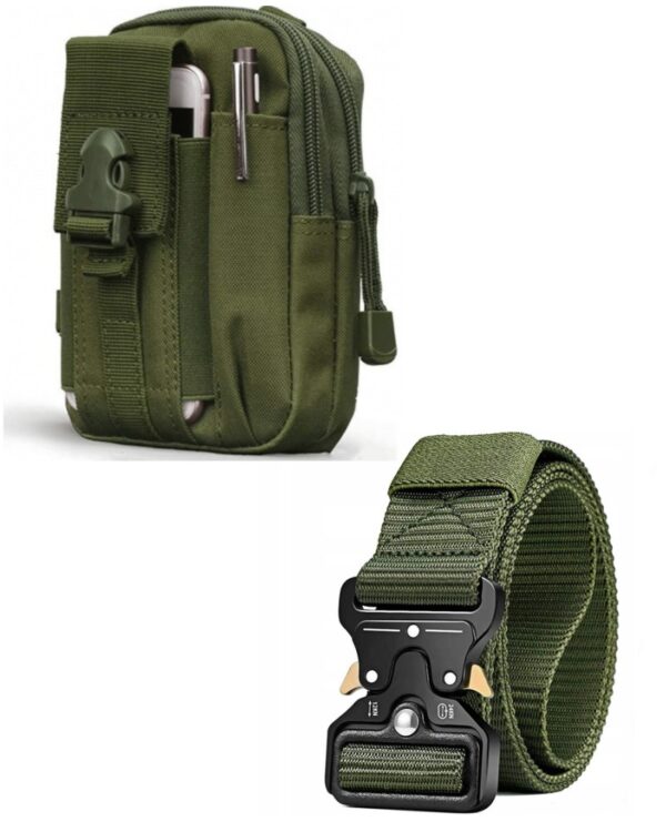 saszetka taktyczna zielony+ pas taktyczny zielony