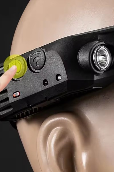 Latarka czołowa LED XPE + COB akumulatorowa z czujnikiem ruchu