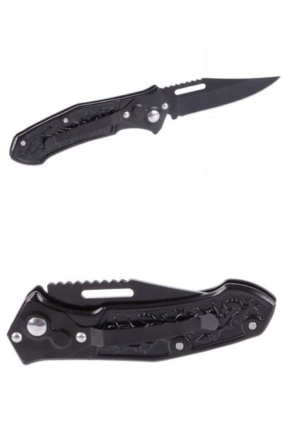 Nóż scyzoryk składany stalowy survival
