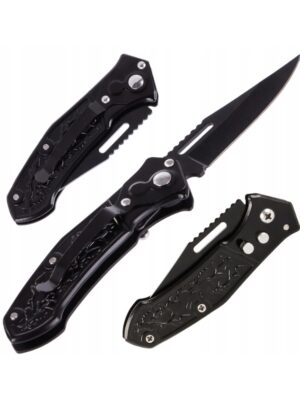 Nóż scyzoryk składany stalowy survival