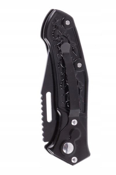 Nóż scyzoryk składany stalowy survival