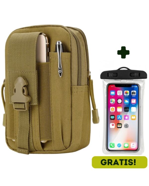 Taktyczna saszetka nerka do paska Tactical Bag + GRATIS Etui wodoodporne