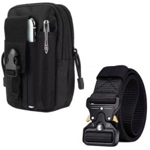 saszetka taktyczna czarna + pas taktyczny czarny